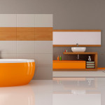 Small Bathroom Renovation Ideas Inspirations Perth VIP Bathrooms Contemporary Orange Brown Design